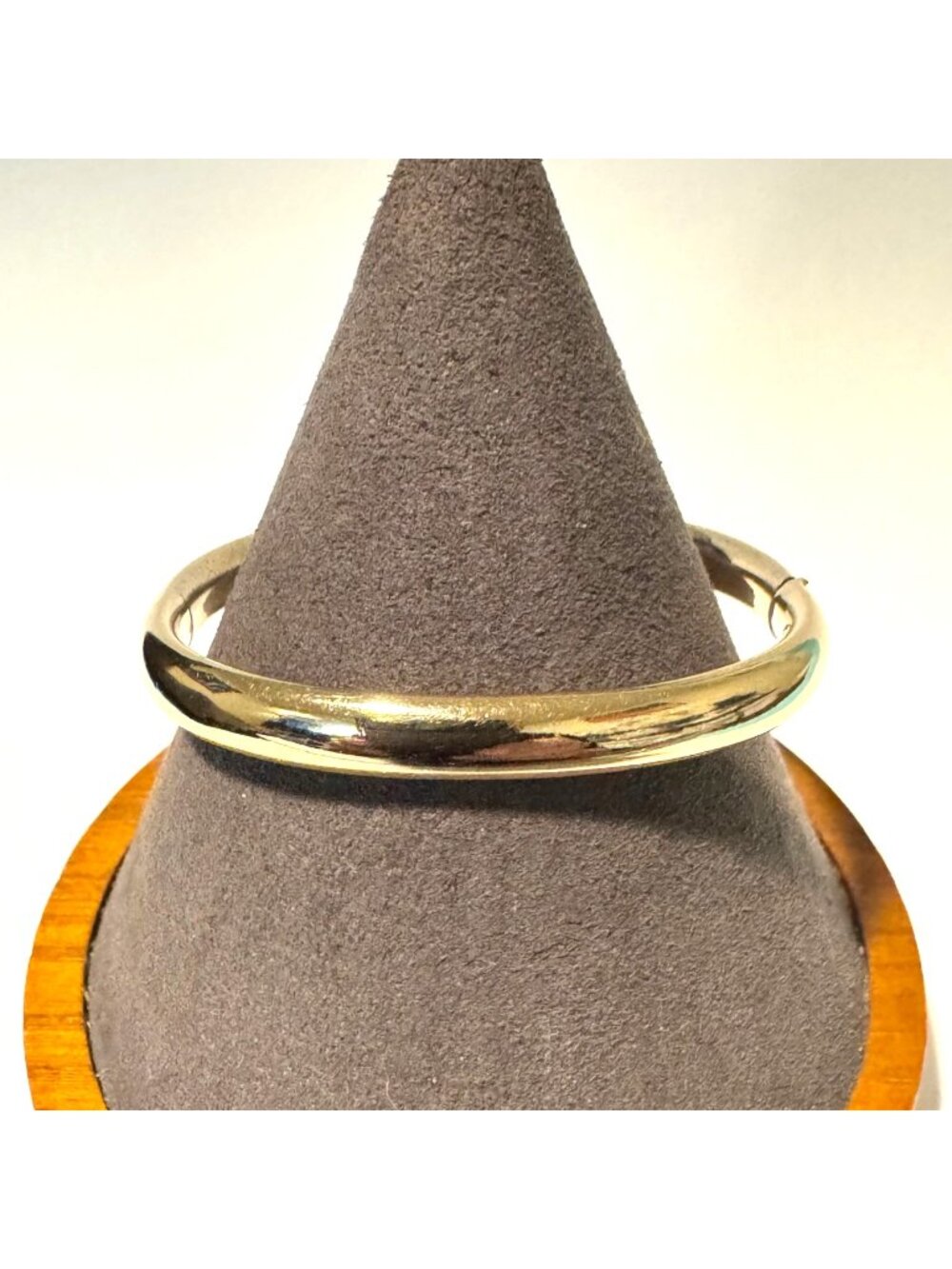 Antique Gold Filled Child’s Size Hinged Bangle Bracelet 6.4mm Wide